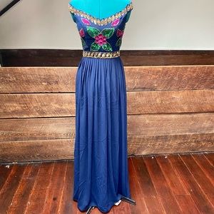 ASOS Virgo’s Lounge Sequined Floral Maxi Gown